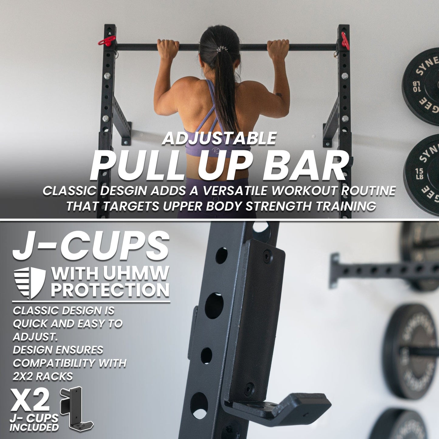 Synergee 2200 Series Wall Mounted Squat Rack - Grit Grind Strength