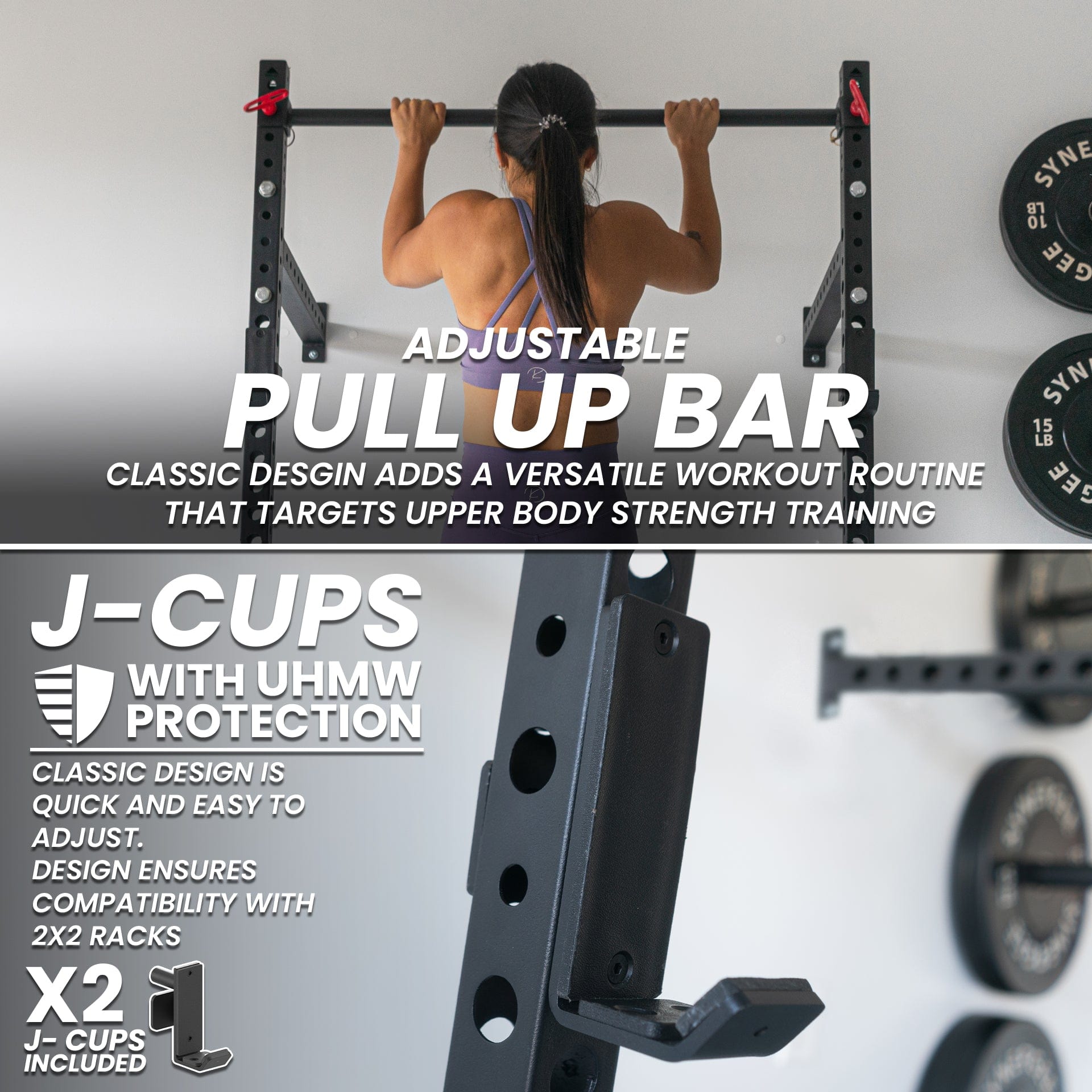 Synergee 2200 Series Wall Mounted Squat Rack - Grit Grind Strength