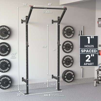 Synergee 2200 Series Wall Mounted Squat Rack - Grit Grind Strength