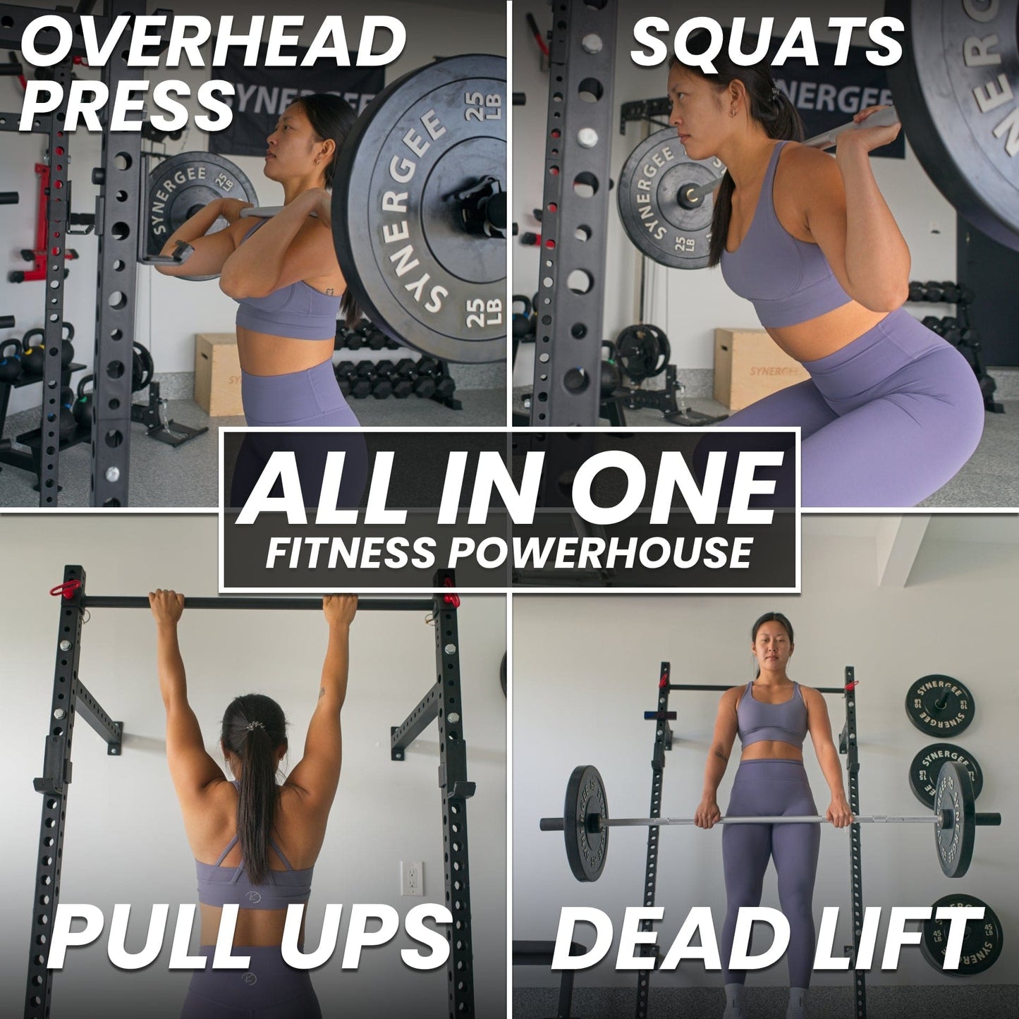 Synergee 2200 Series Wall Mounted Squat Rack - Grit Grind Strength