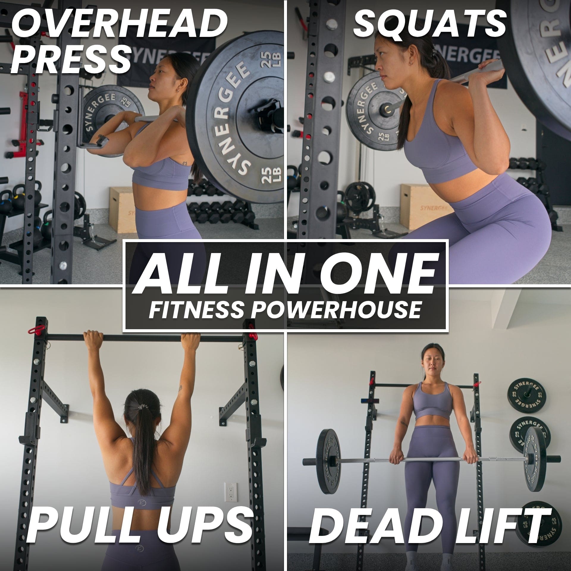 Synergee 2200 Series Wall Mounted Squat Rack - Grit Grind Strength
