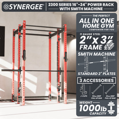 Synergee 2300 Series Power Cage with Smith Machine - Grit Grind Strength