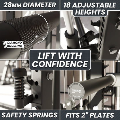 Synergee 2300 Series Power Cage with Smith Machine - Grit Grind Strength