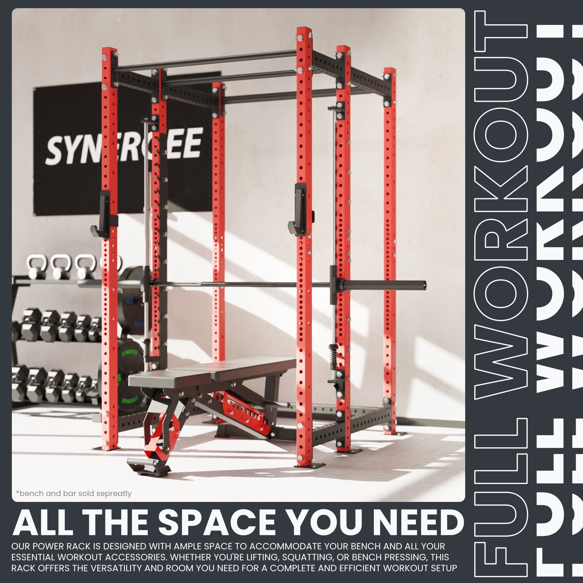 Synergee 2300 Series Power Cage with Smith Machine - Grit Grind Strength