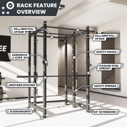 Synergee 2300 Series Power Cage with Smith Machine - Grit Grind Strength