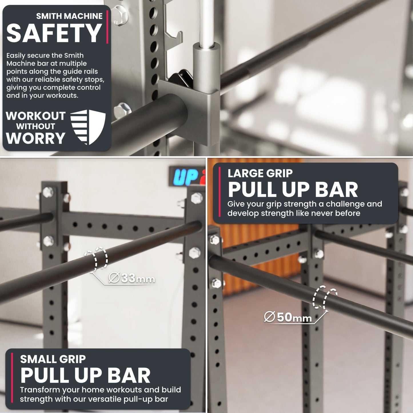 Synergee 2300 Series Power Cage with Smith Machine - Grit Grind Strength