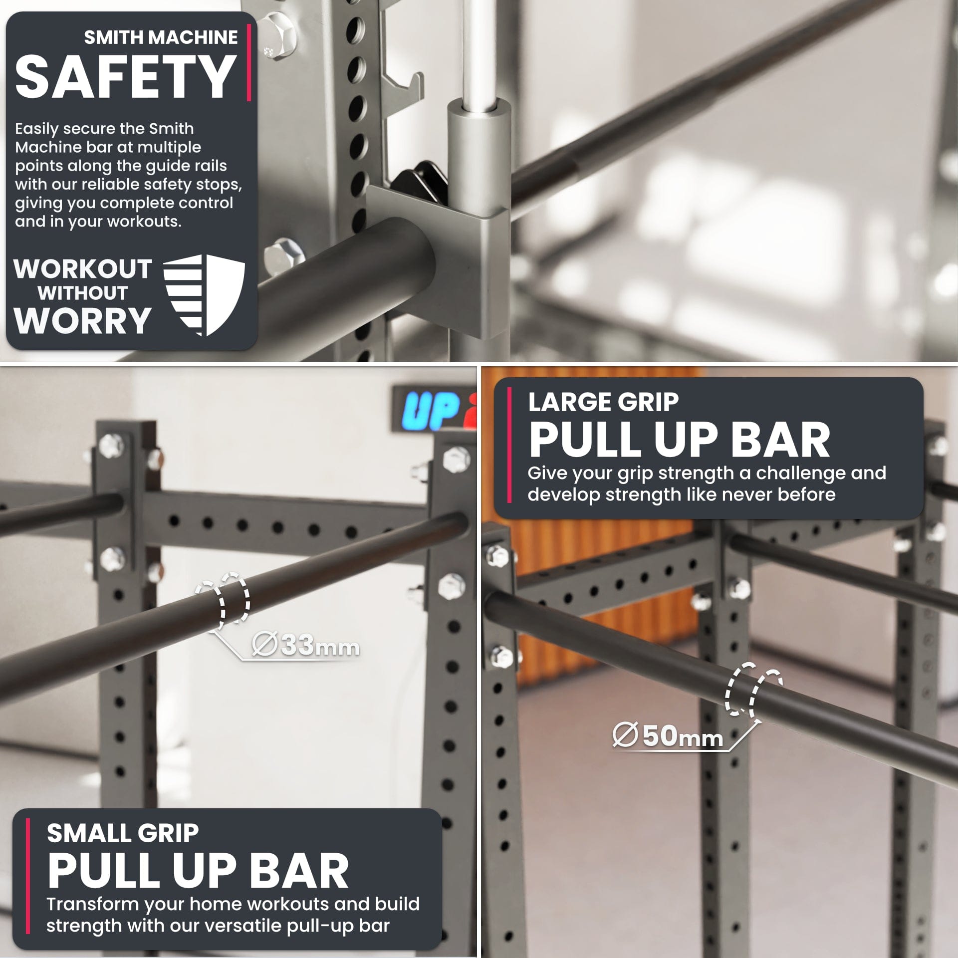 Synergee 2300 Series Power Cage with Smith Machine - Grit Grind Strength