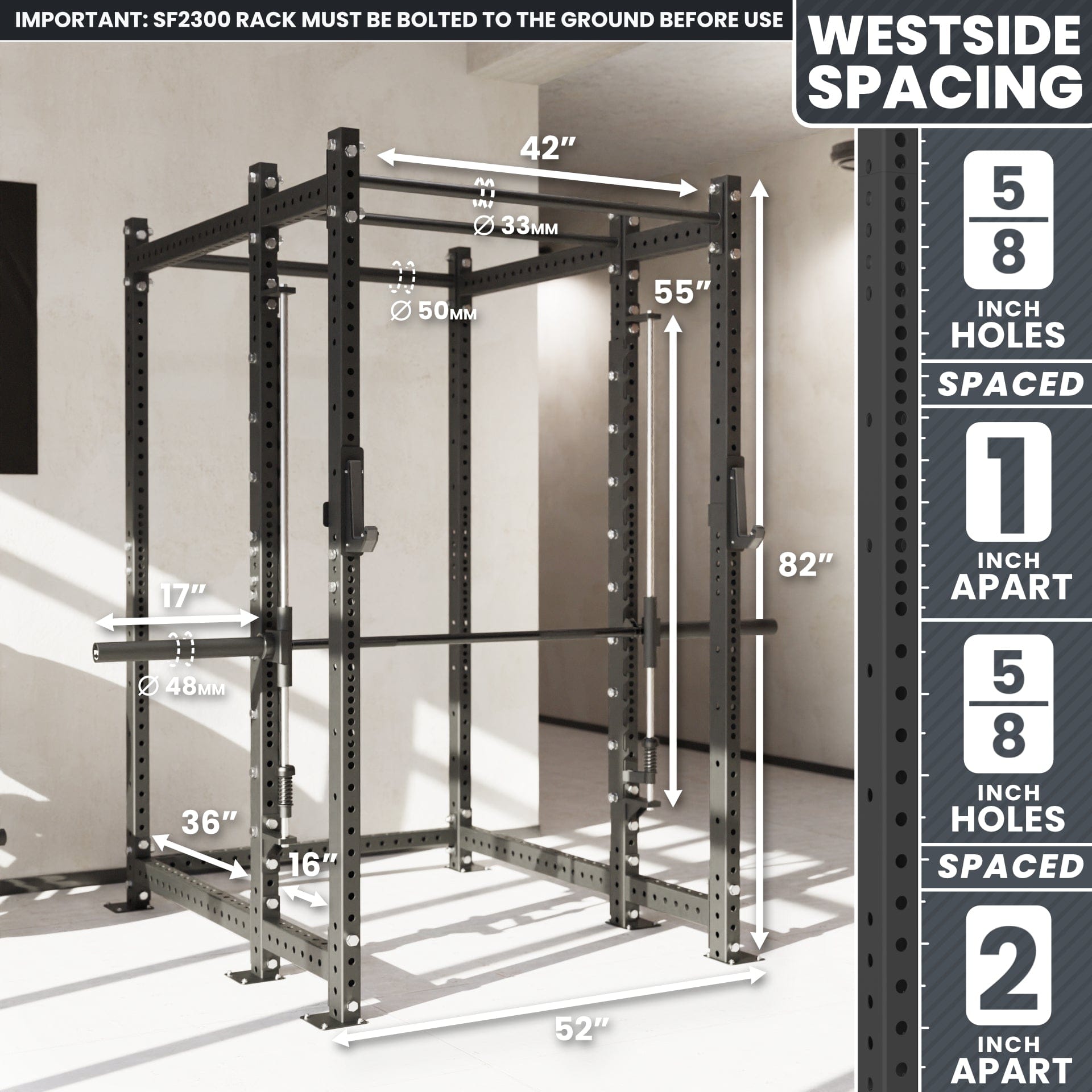 Synergee 2300 Series Power Cage with Smith Machine - Grit Grind Strength