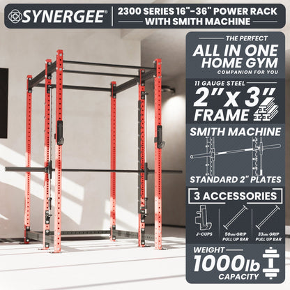 Synergee 2300 Series Power Cage with Smith Machine - Grit Grind Strength
