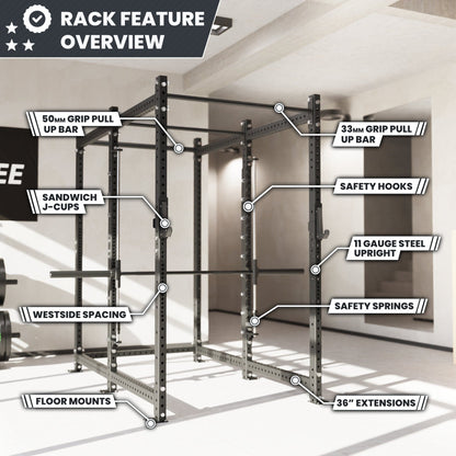 Synergee 2300 Series Power Cage with Smith Machine - Grit Grind Strength