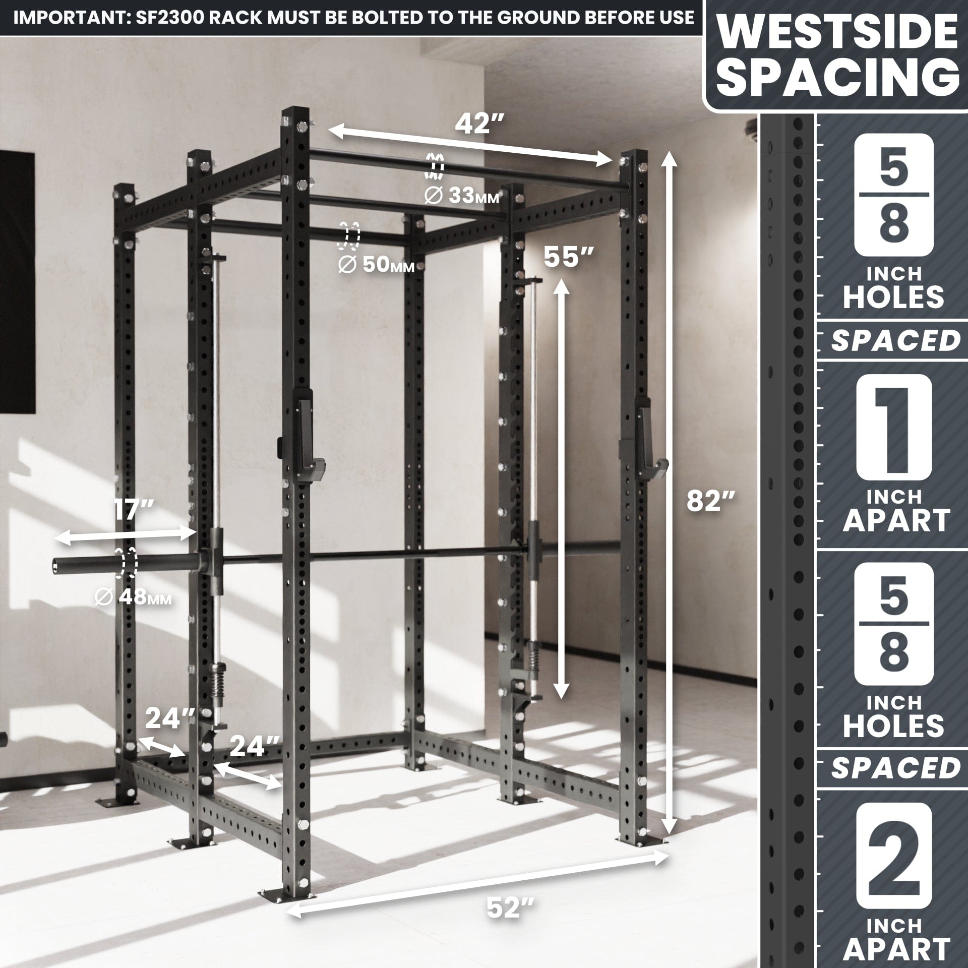 Synergee 2300 Series Power Cage with Smith Machine - Grit Grind Strength