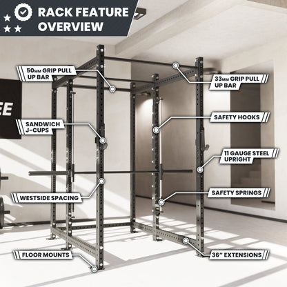 Synergee 2300 Series Power Cage with Smith Machine - Grit Grind Strength