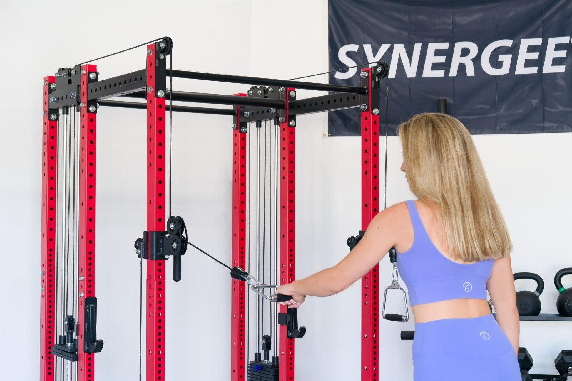 Synergee 2300 Series Power Cage with Synchronized Loaded Cable Cross Overs - Grit Grind Strength