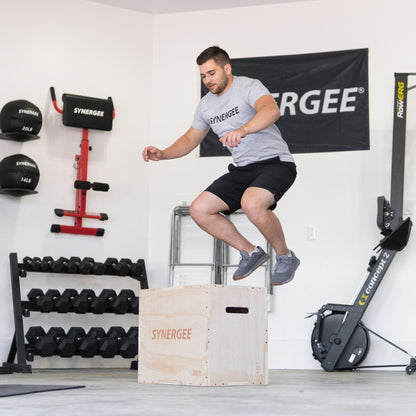 Synergee 3 - in - 1 Wood Plyo Boxes - Grit Grind Strength