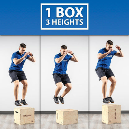 Synergee 3 - in - 1 Wood Plyo Boxes - Grit Grind Strength