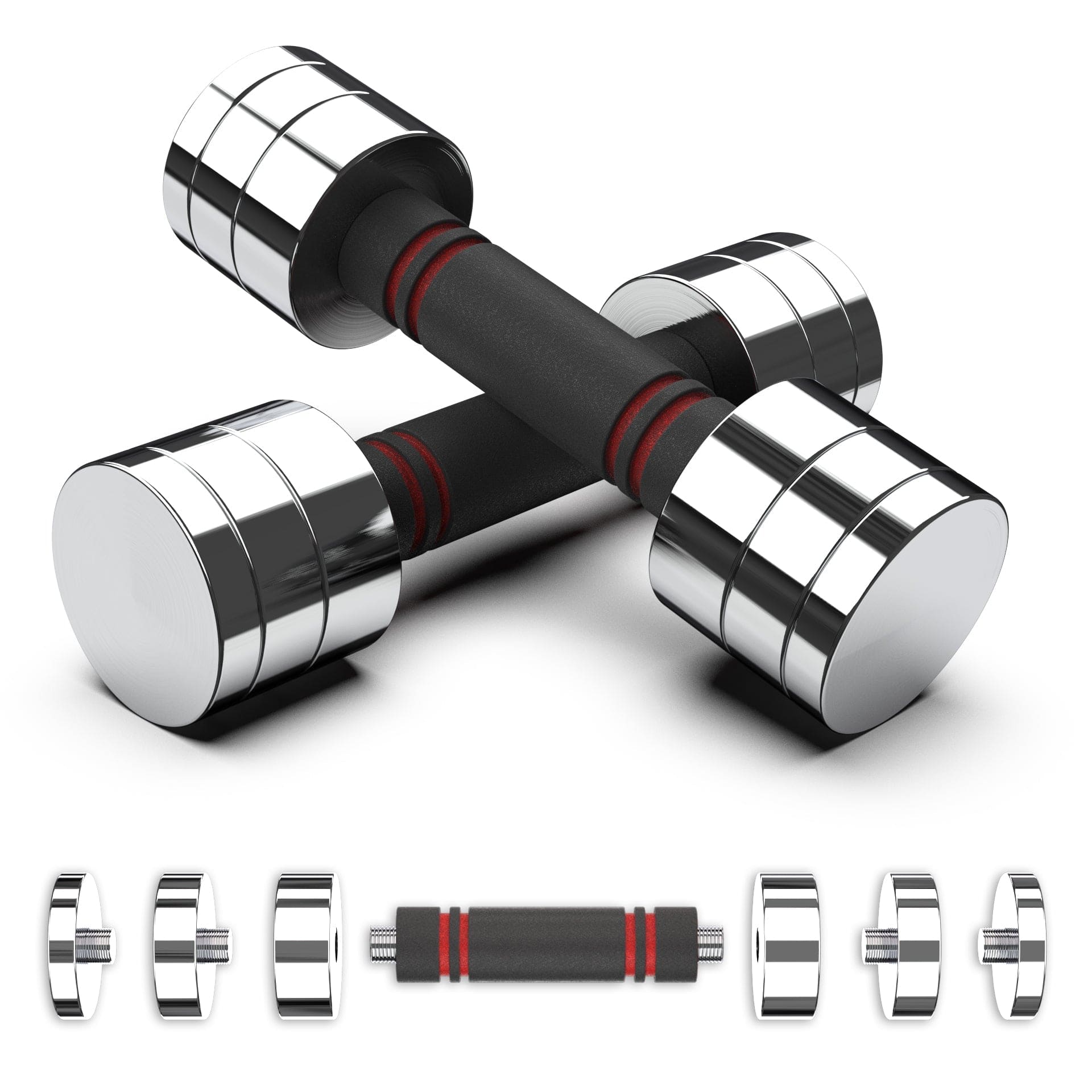 Synergee Adjustable Chrome Dumbbells - Grit Grind Strength