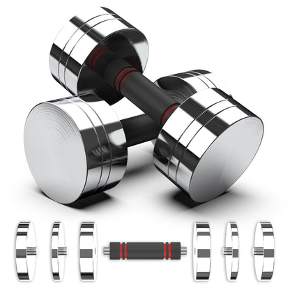 Synergee Adjustable Chrome Dumbbells - Grit Grind Strength