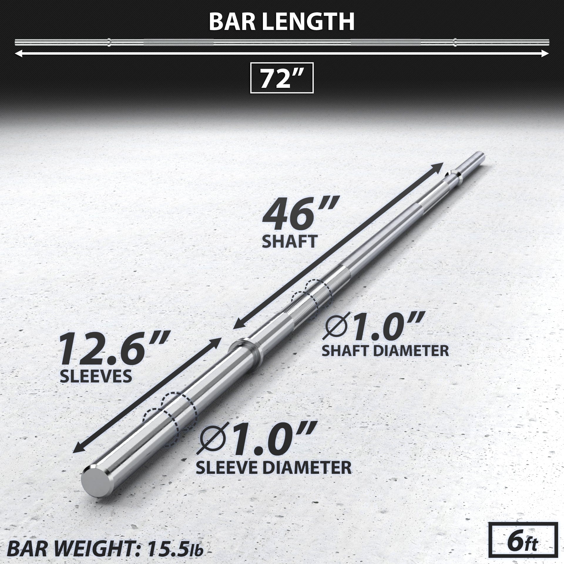 Synergee Barbells Synergee 1" Barbell