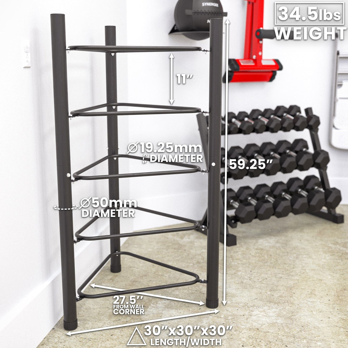 Synergee BOSU Ball Rack - Grit Grind Strength