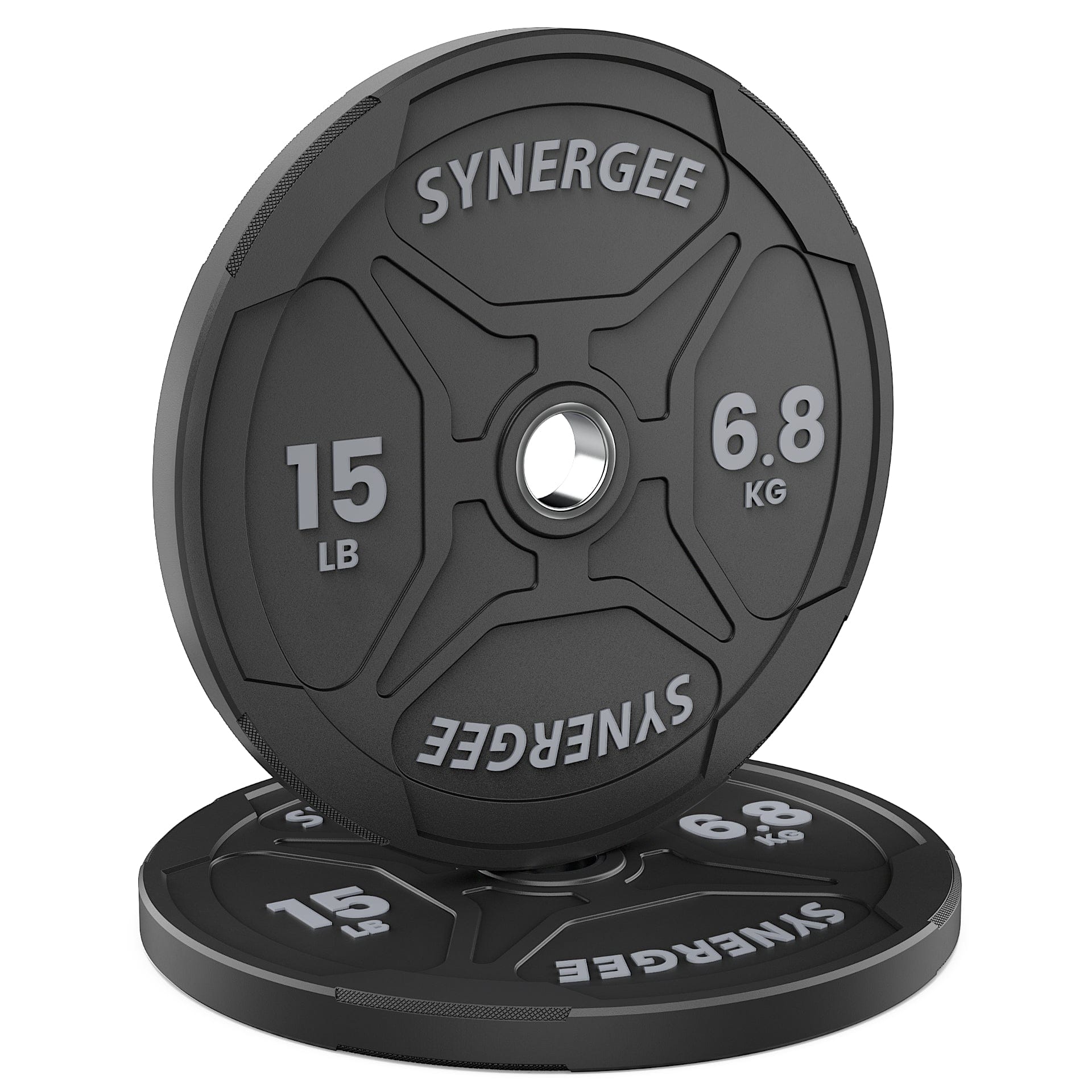 Synergee Bumper Plates 15lb Pair Synergee EZ Grip Bumper Plates