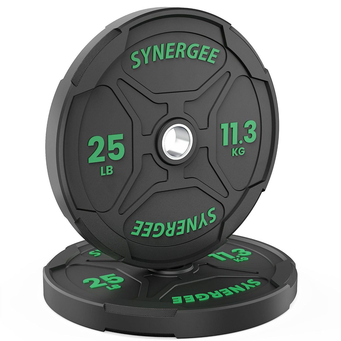 Synergee Bumper Plates 25lb Pair Synergee EZ Grip Bumper Plates