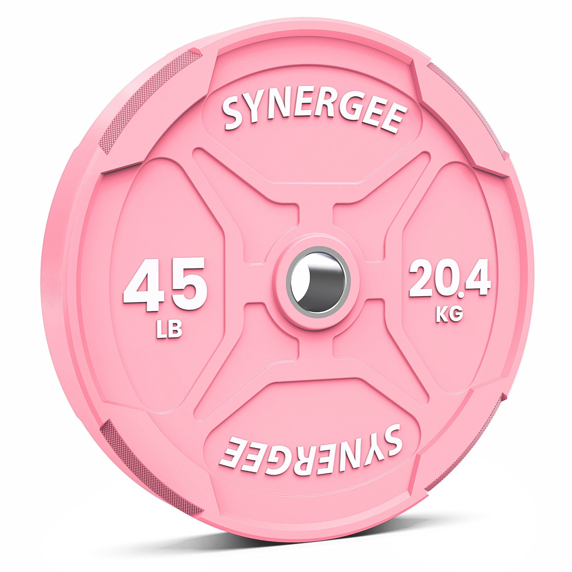 Synergee Bumper Plates 45lb Single Synergee Pink EZ Grip Bumper Plates