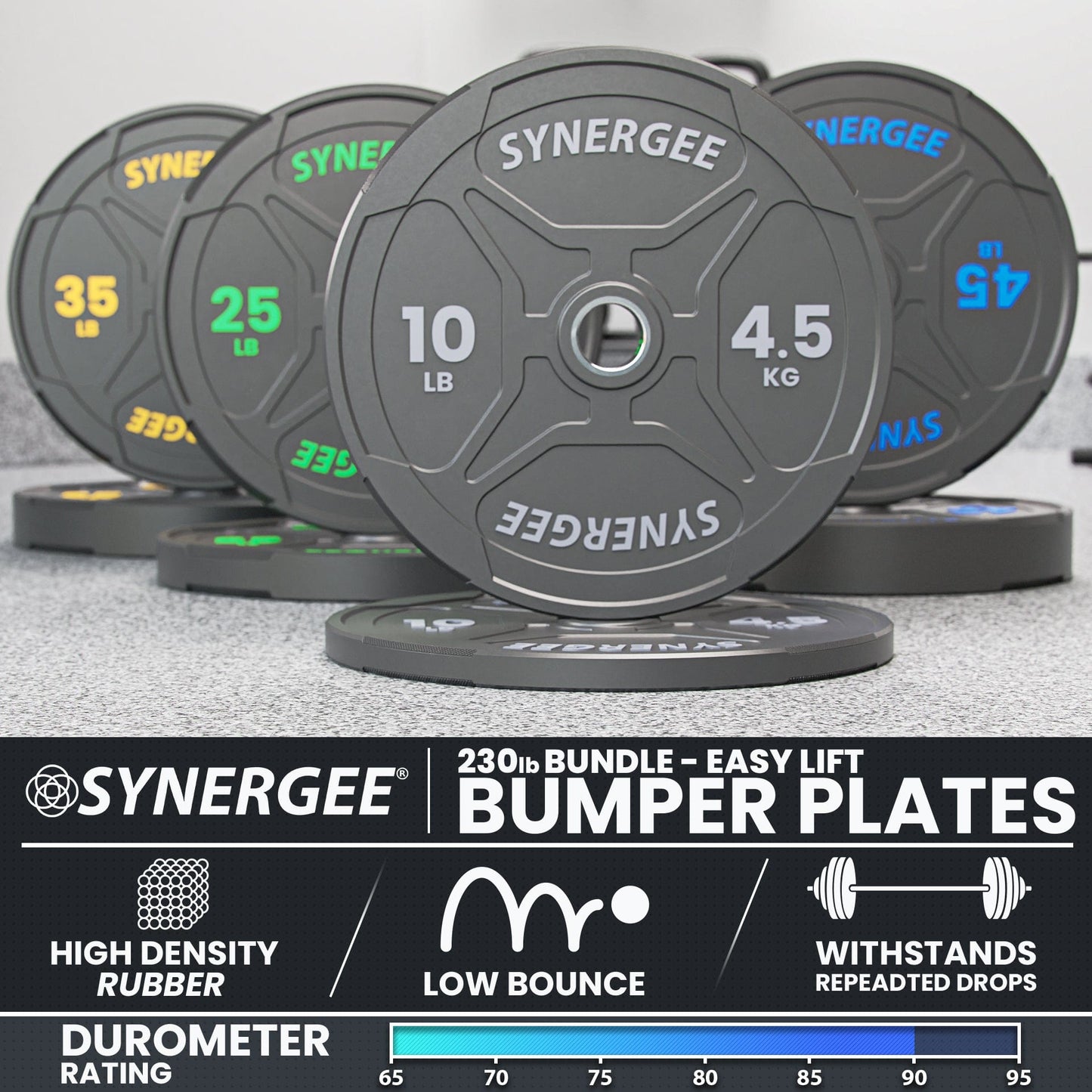 Synergee Bumper Plates Synergee EZ Grip Bumper Plates