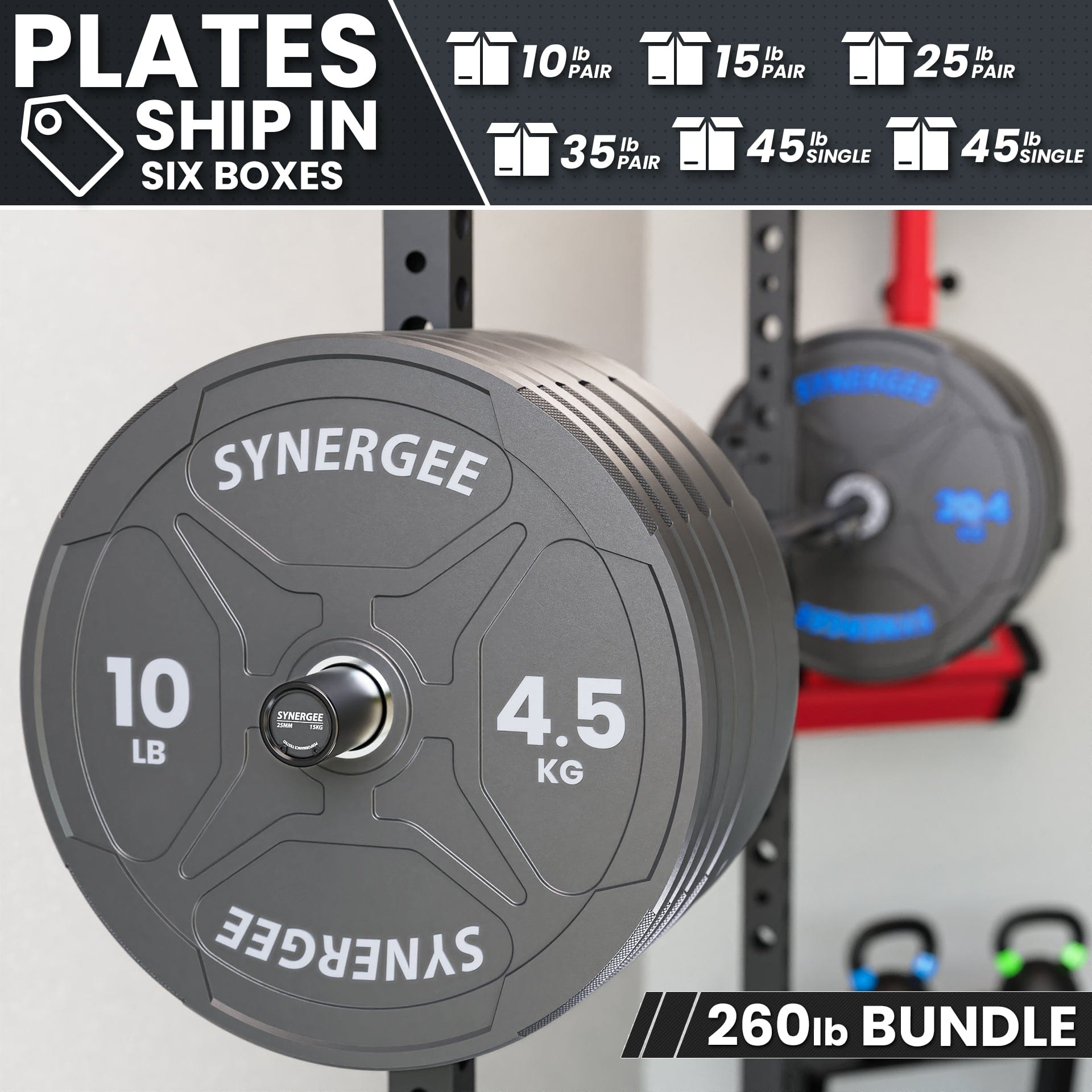 Synergee Bumper Plates Synergee EZ Grip Bumper Plates