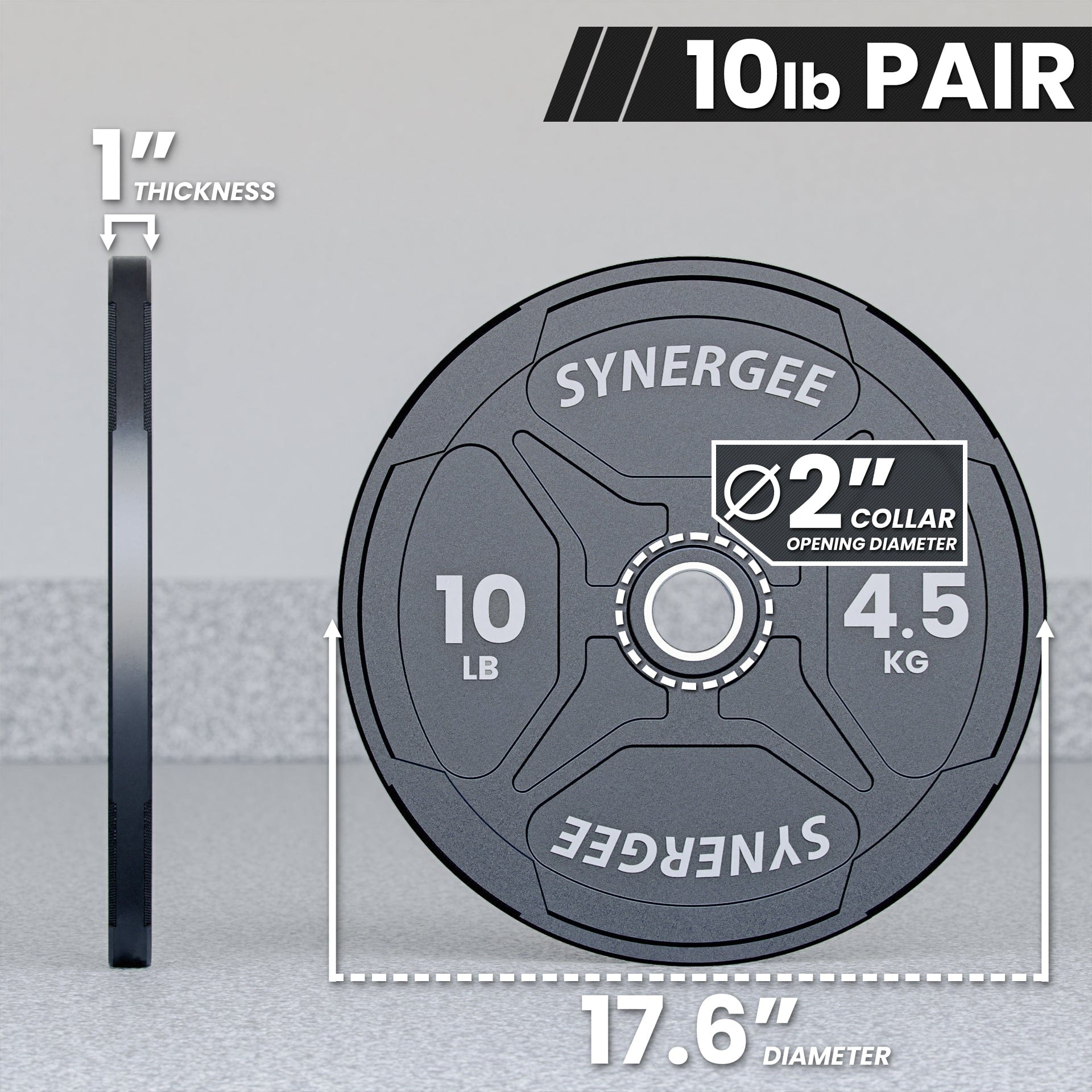 Synergee Bumper Plates Synergee EZ Grip Bumper Plates