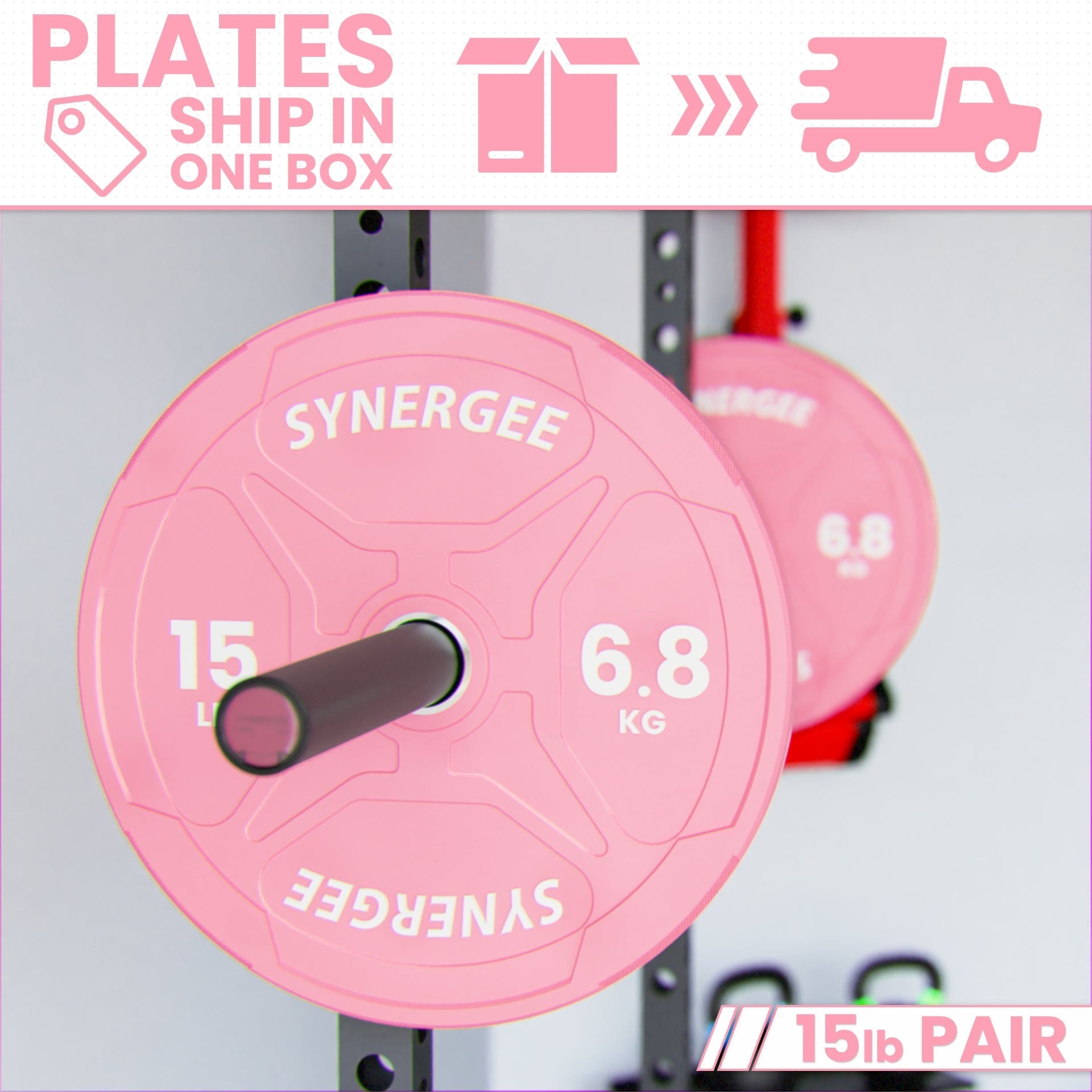 Synergee Bumper Plates Synergee Pink EZ Grip Bumper Plates