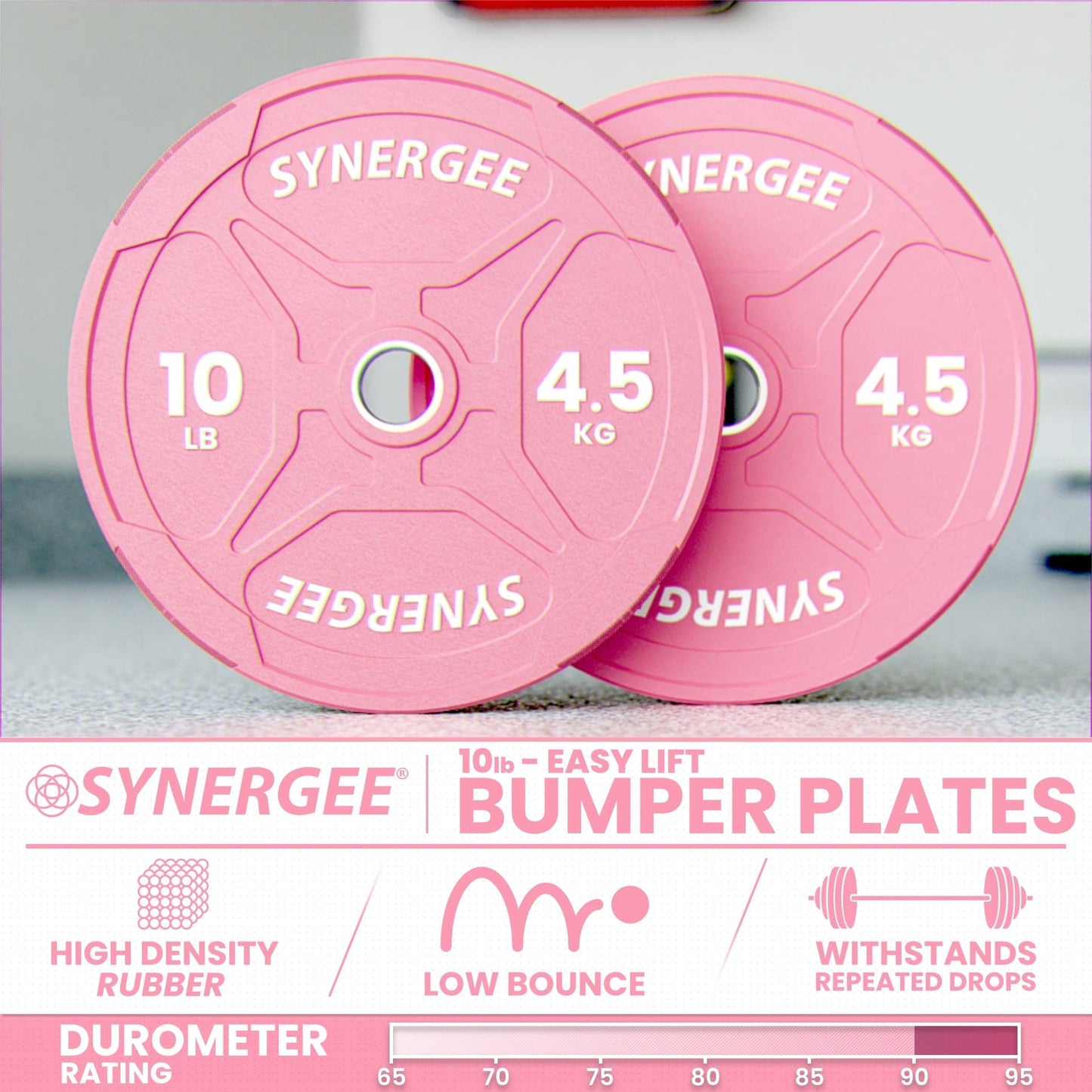 Synergee Bumper Plates Synergee Pink EZ Grip Bumper Plates
