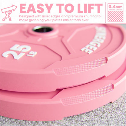 Synergee Bumper Plates Synergee Pink EZ Grip Bumper Plates