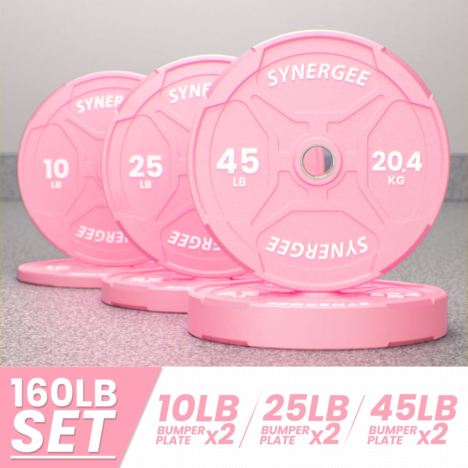 Synergee Bumper Plates Synergee Pink EZ Grip Bumper Plates