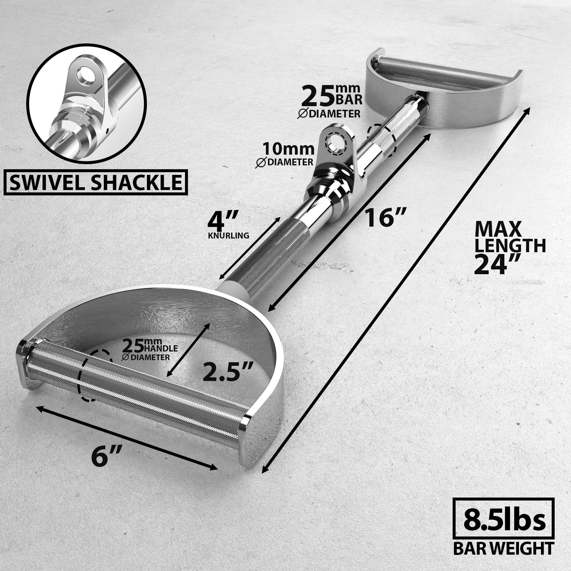 Synergee Cable Attachment Synergee Pro-Style Lat Bar Cable