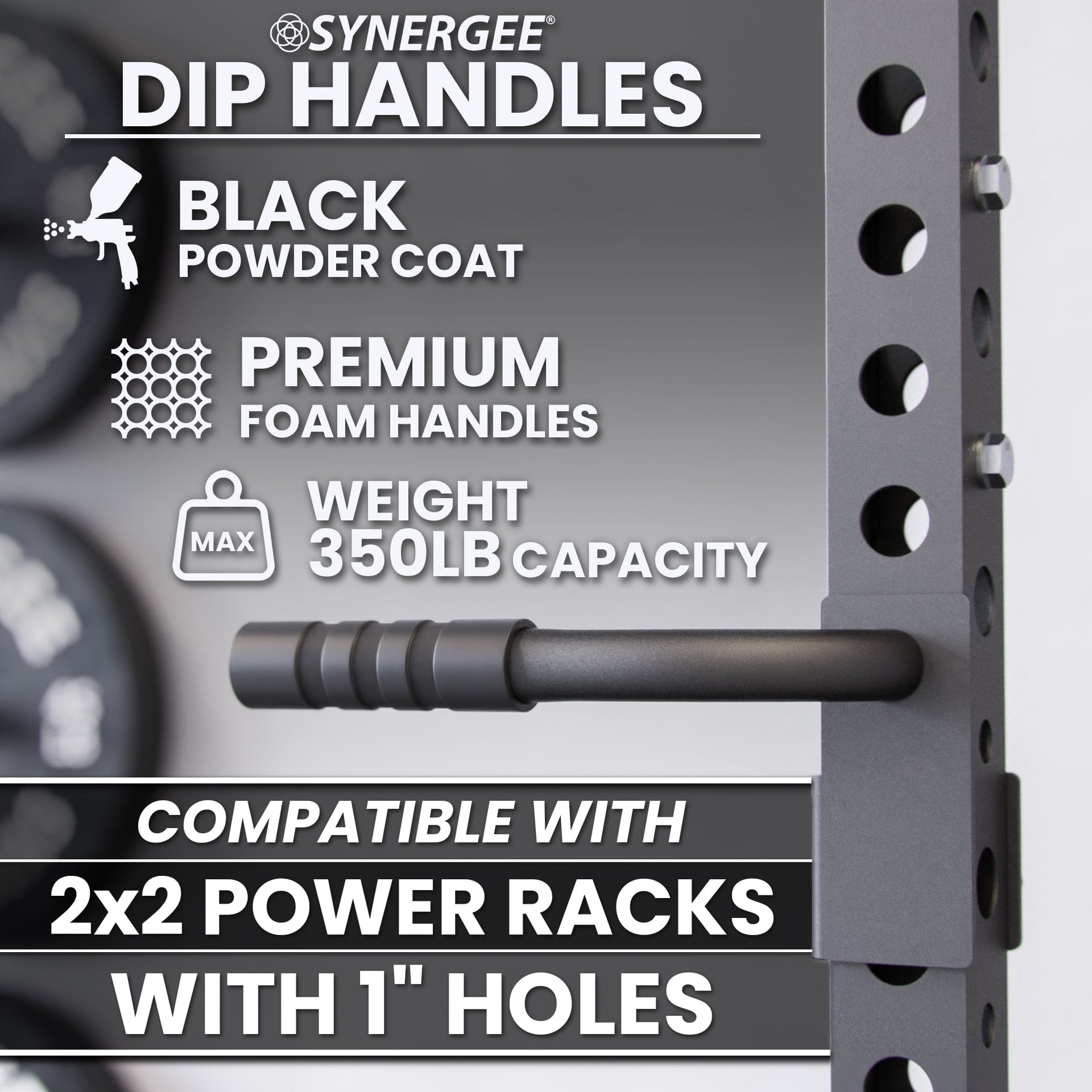 Synergee Dip Handles - Grit Grind Strength