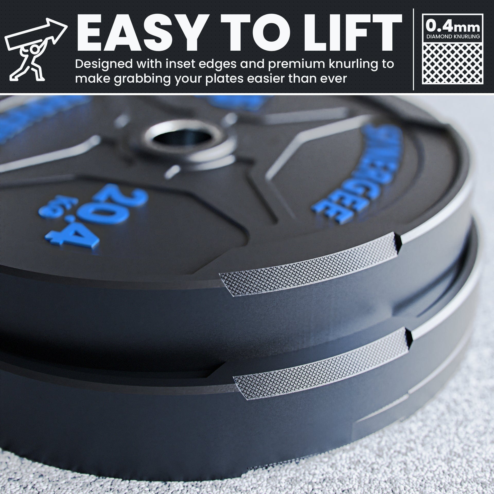 Synergee EZ Grip Bumper Plates - Grit Grind Strength