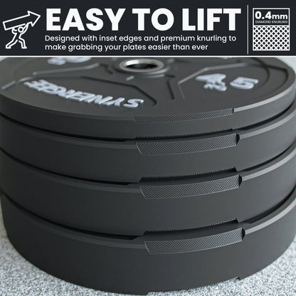 Synergee EZ Grip Bumper Plates - Grit Grind Strength