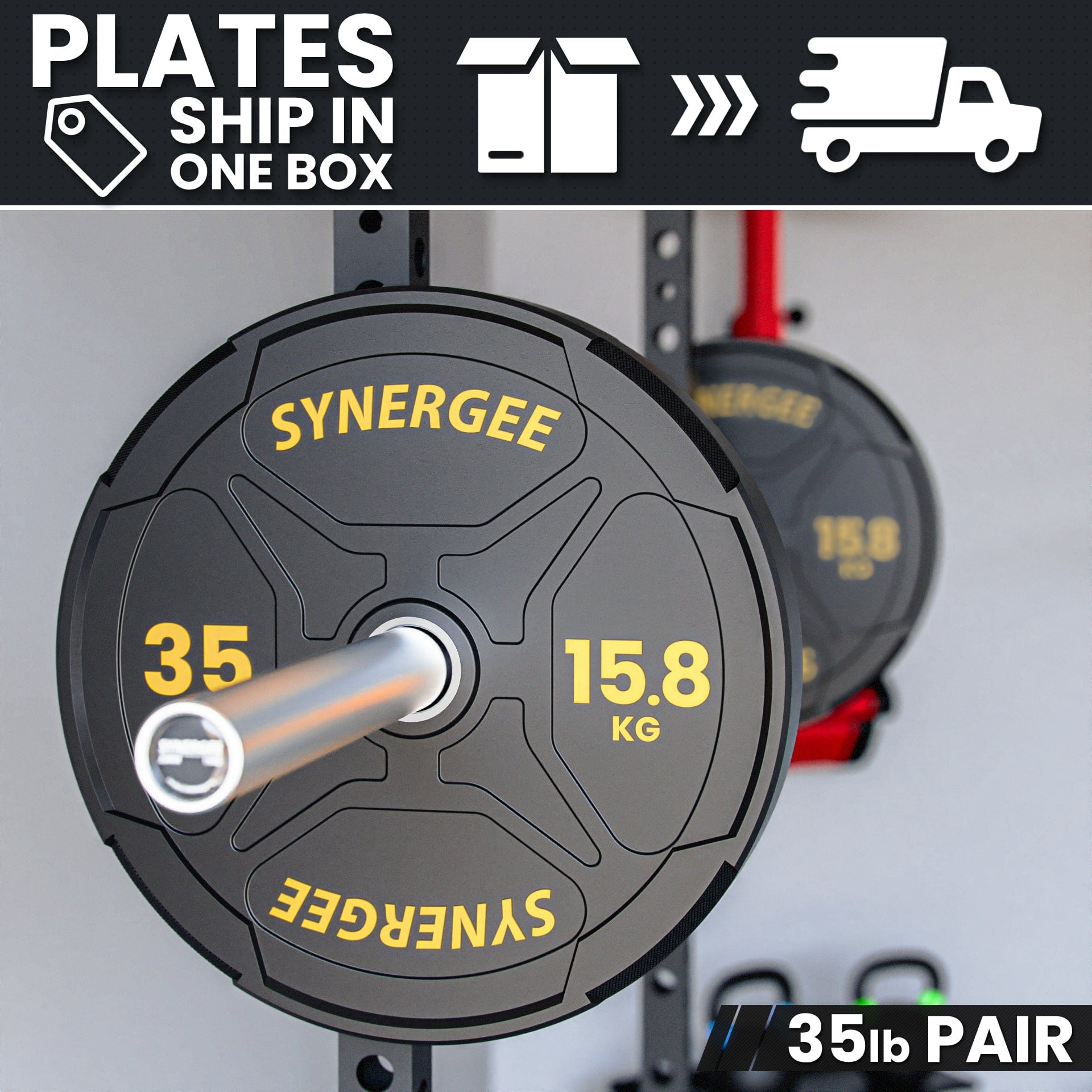 Synergee EZ Grip Bumper Plates - Grit Grind Strength
