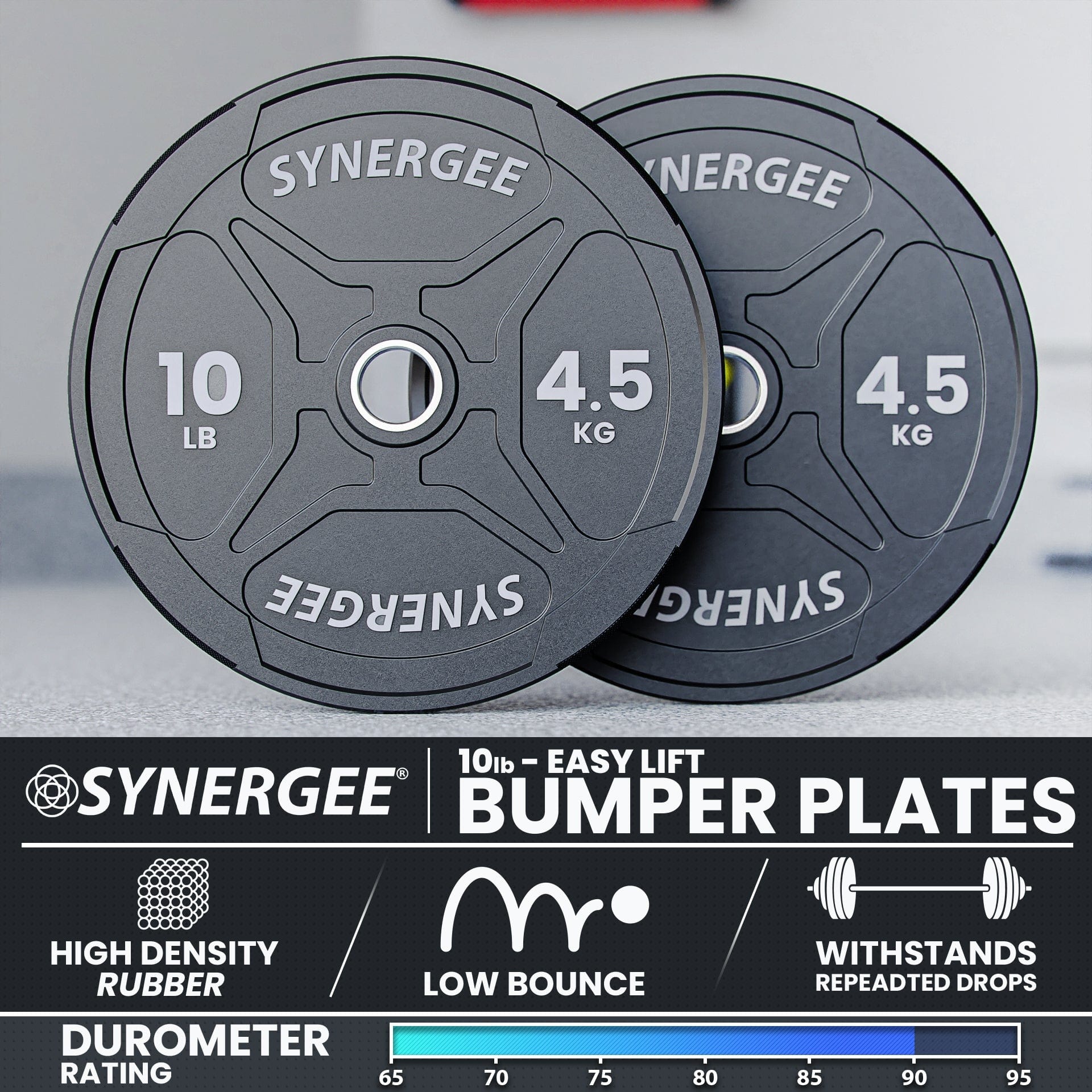 Synergee EZ Grip Bumper Plates - Grit Grind Strength