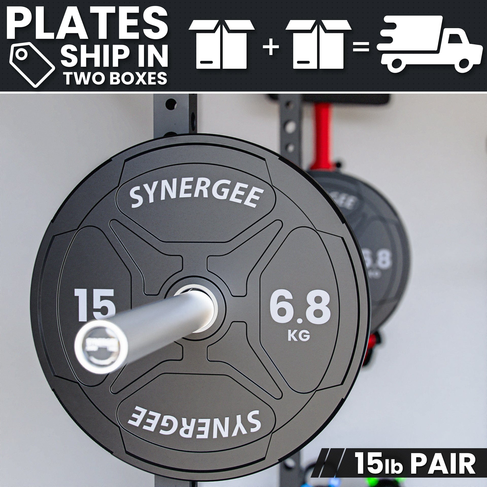 Synergee EZ Grip Bumper Plates - Grit Grind Strength