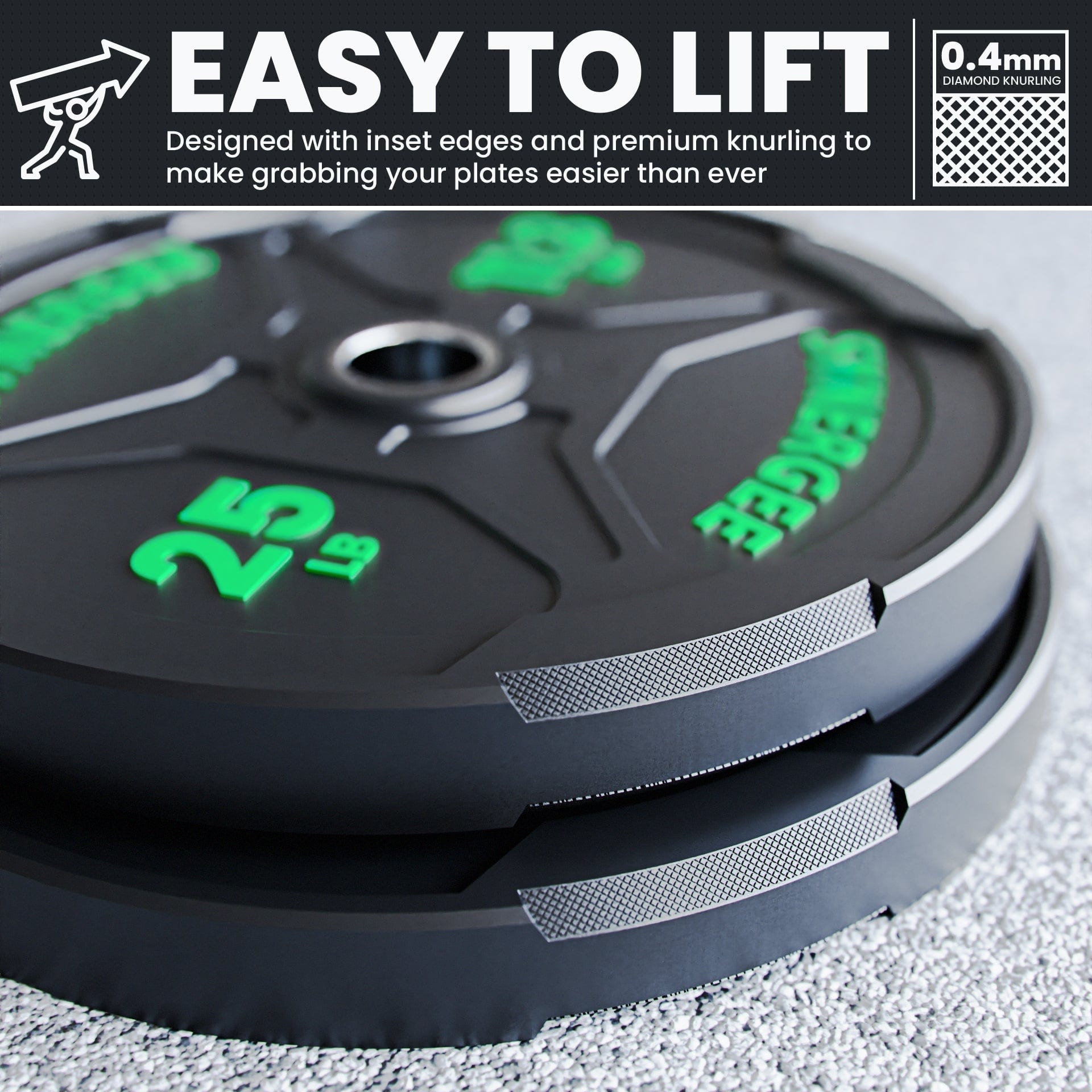 Synergee EZ Grip Bumper Plates - Grit Grind Strength