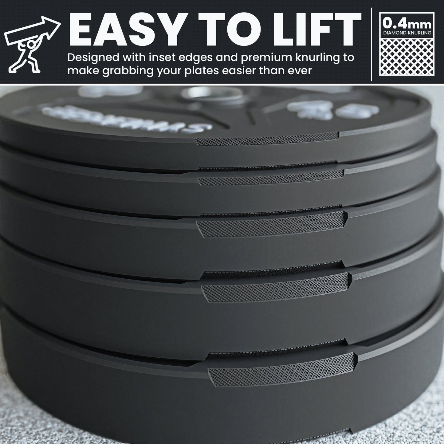 Synergee EZ Grip Bumper Plates - Grit Grind Strength