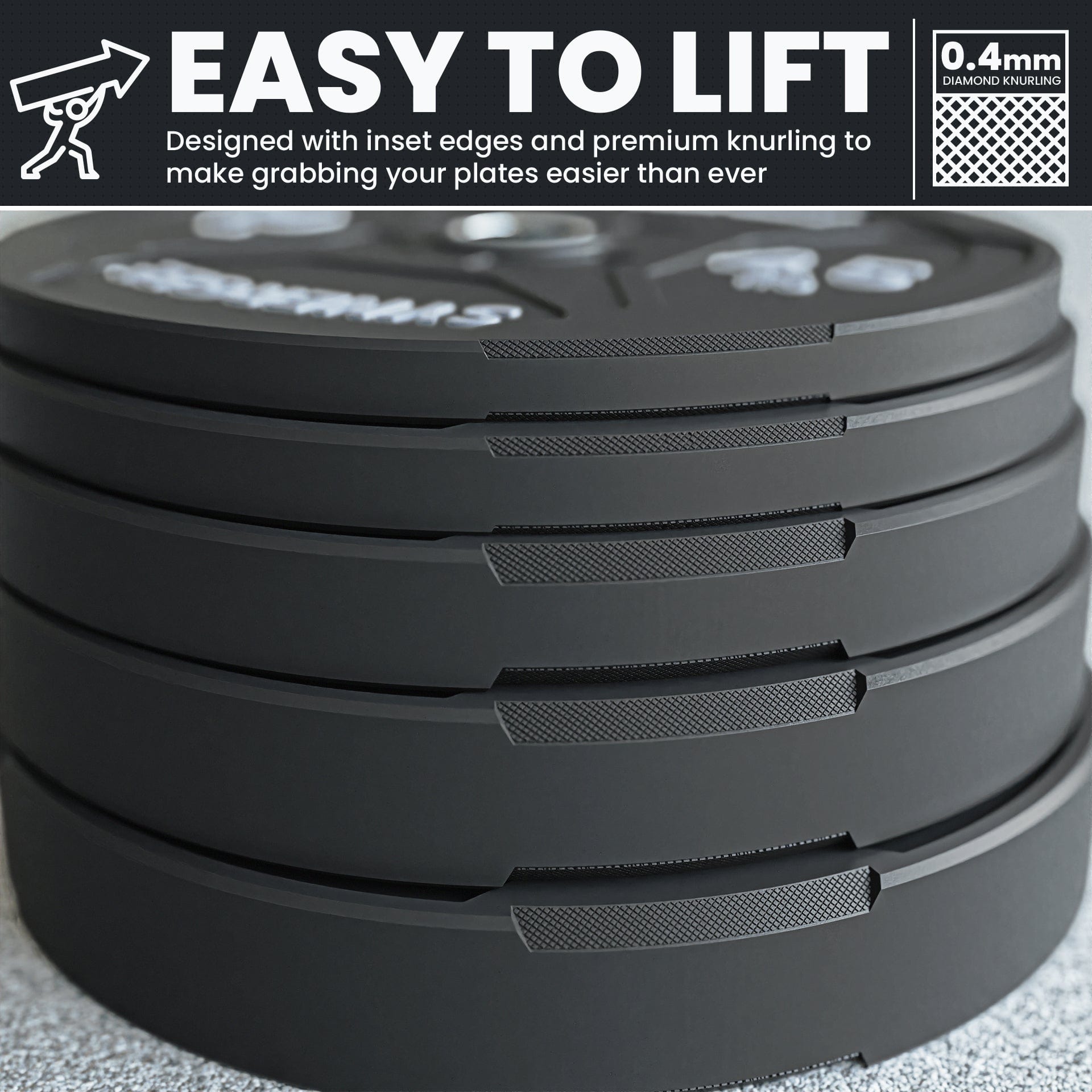 Synergee EZ Grip Bumper Plates - Grit Grind Strength