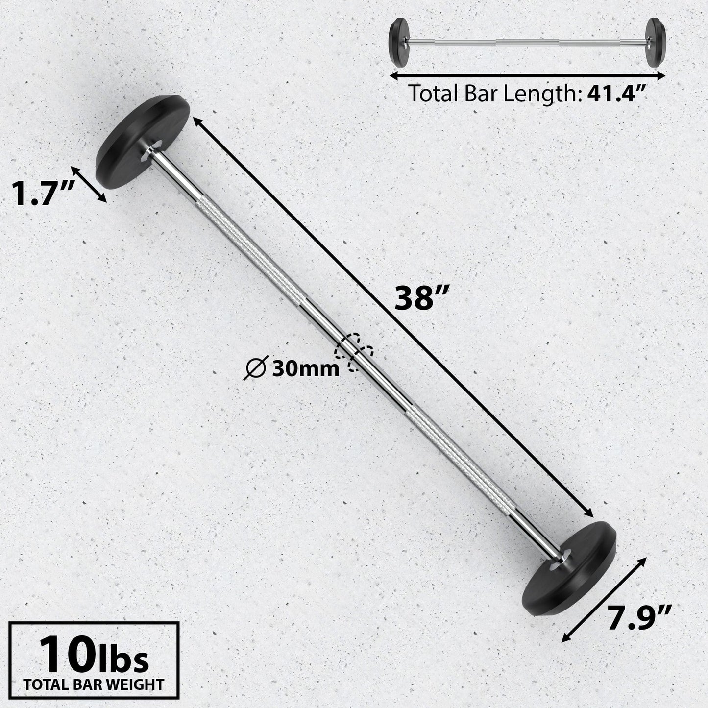 Synergee Fixed Barbell - Grit Grind Strength