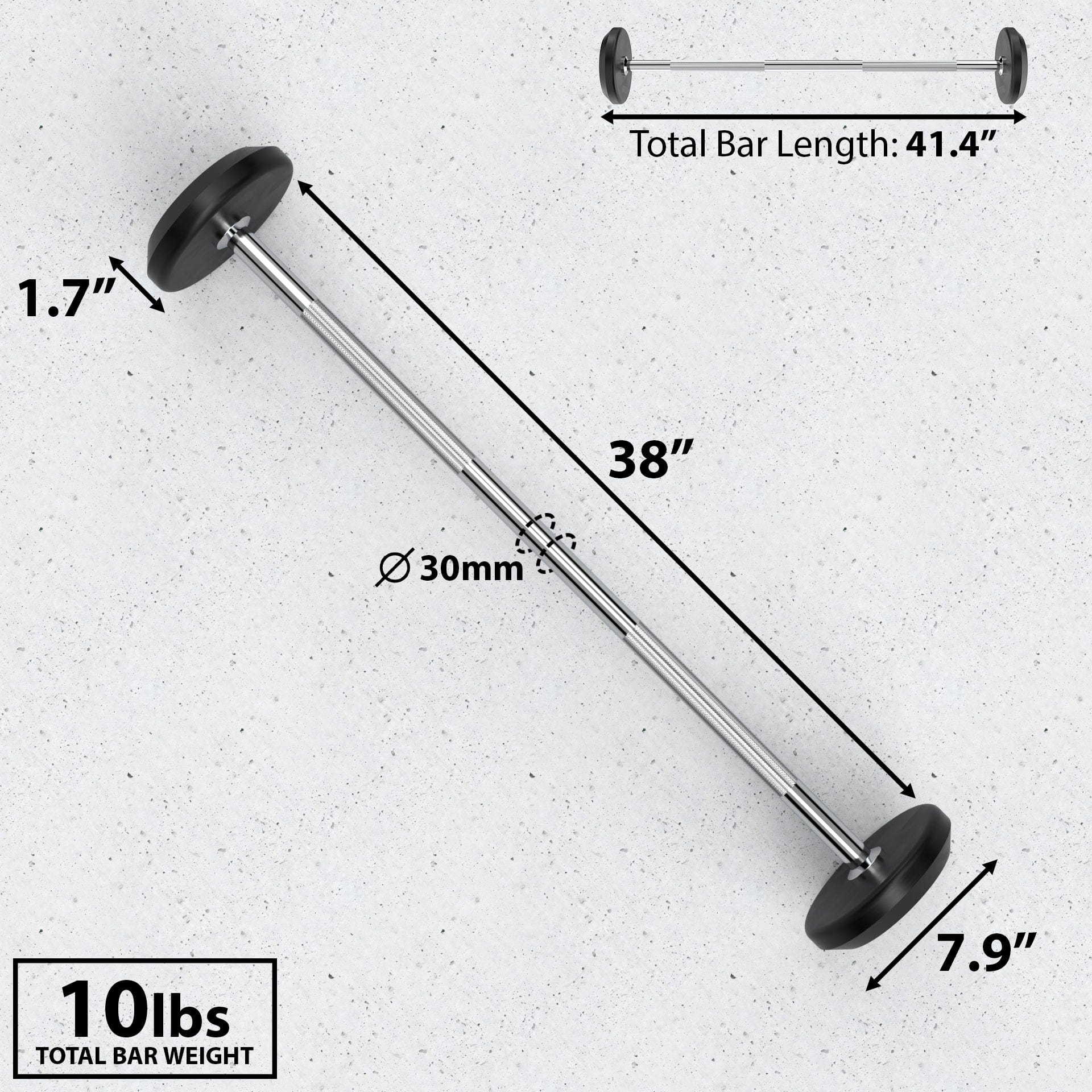 Synergee Fixed Barbell - Grit Grind Strength