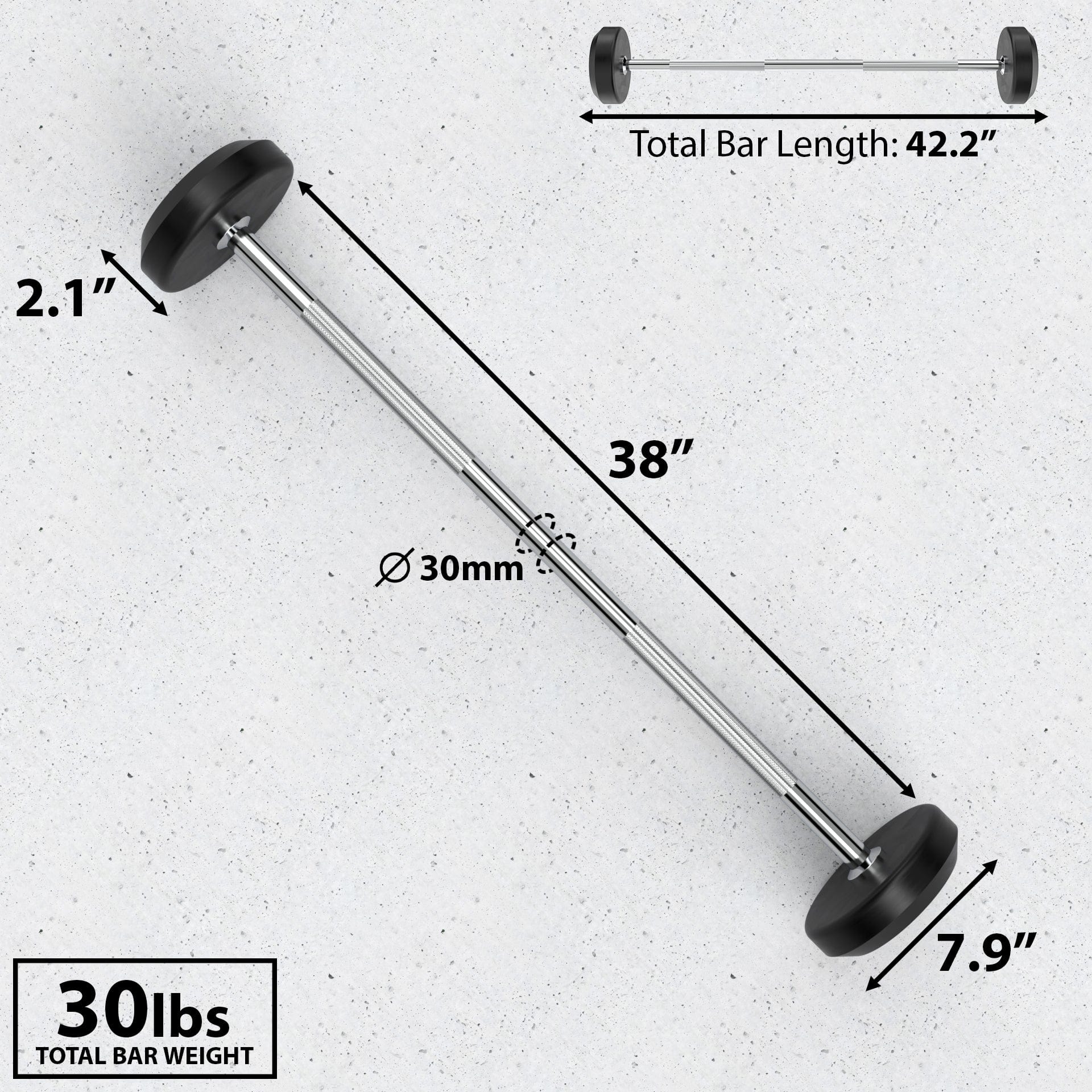 Synergee Fixed Barbell - Grit Grind Strength