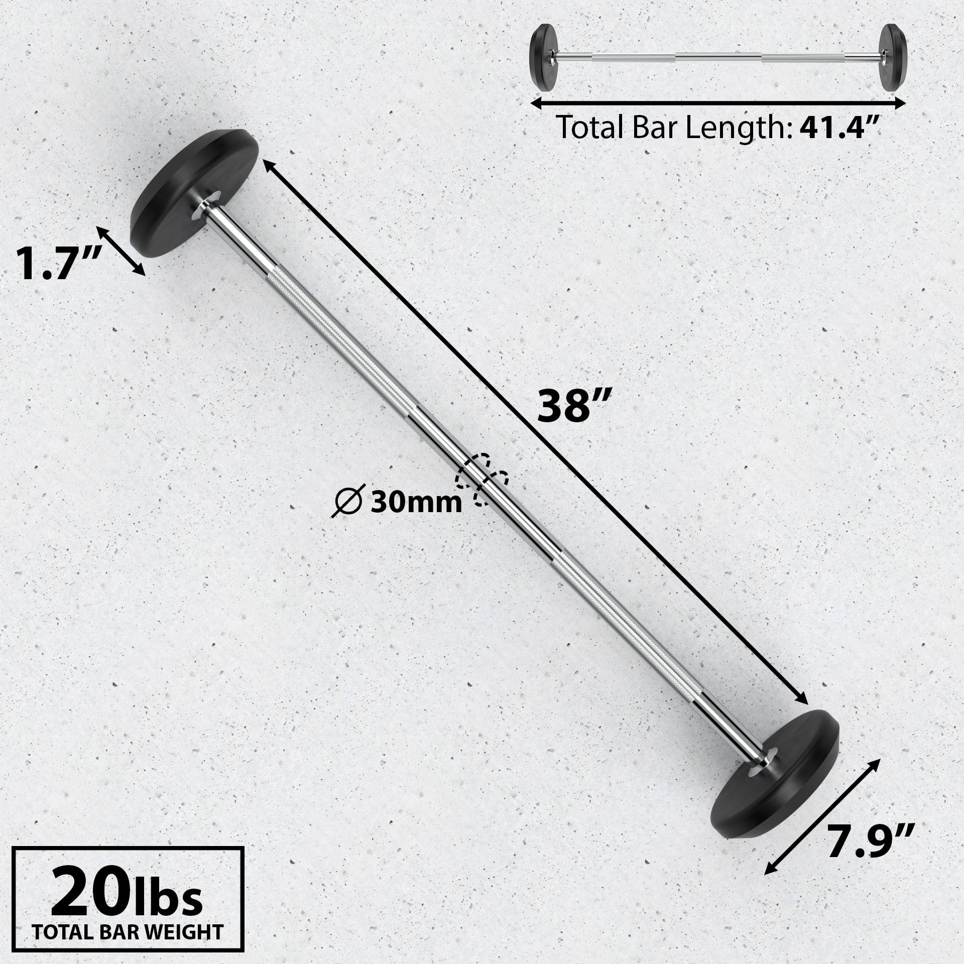 Synergee Fixed Barbell - Grit Grind Strength