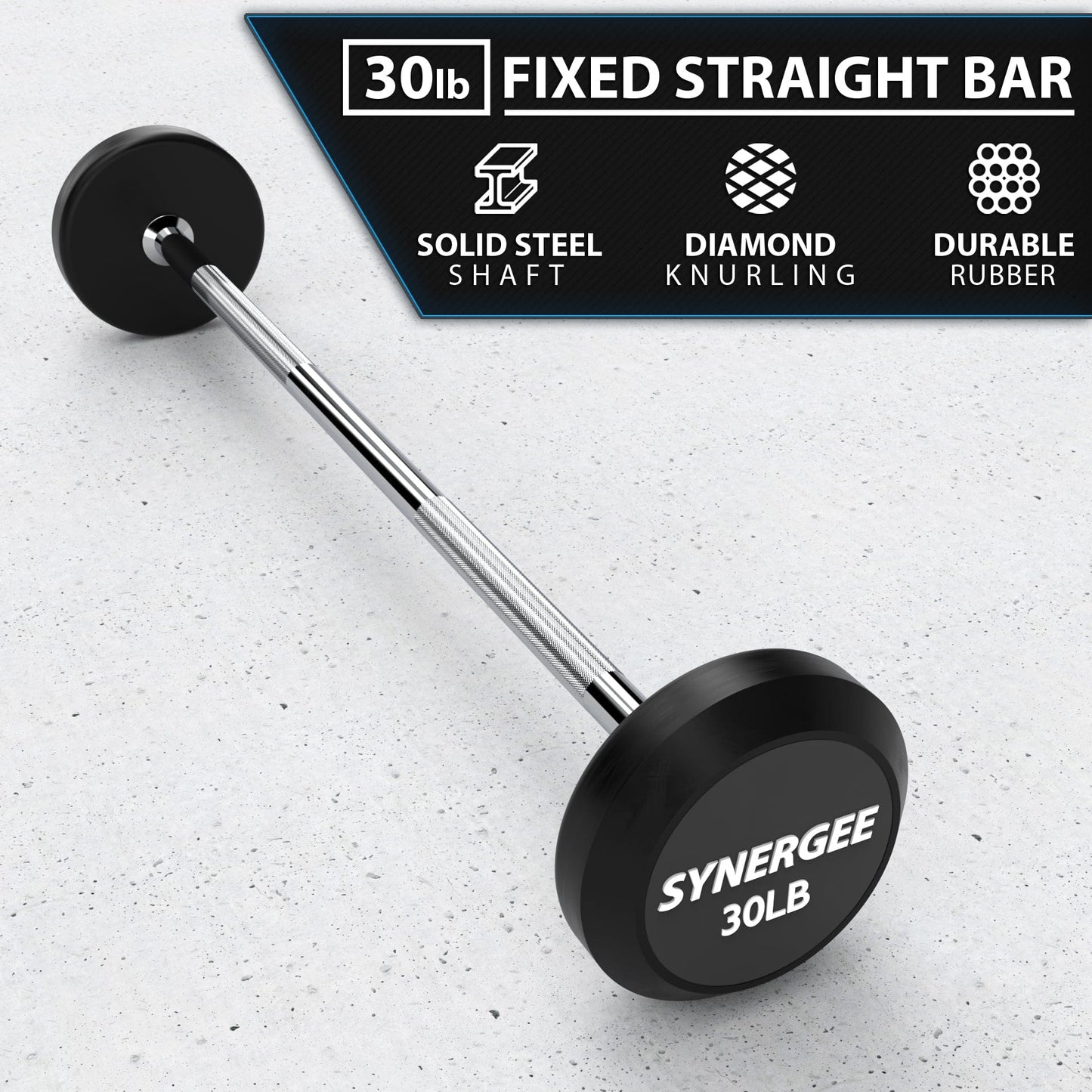 Synergee Fixed Barbell - Grit Grind Strength