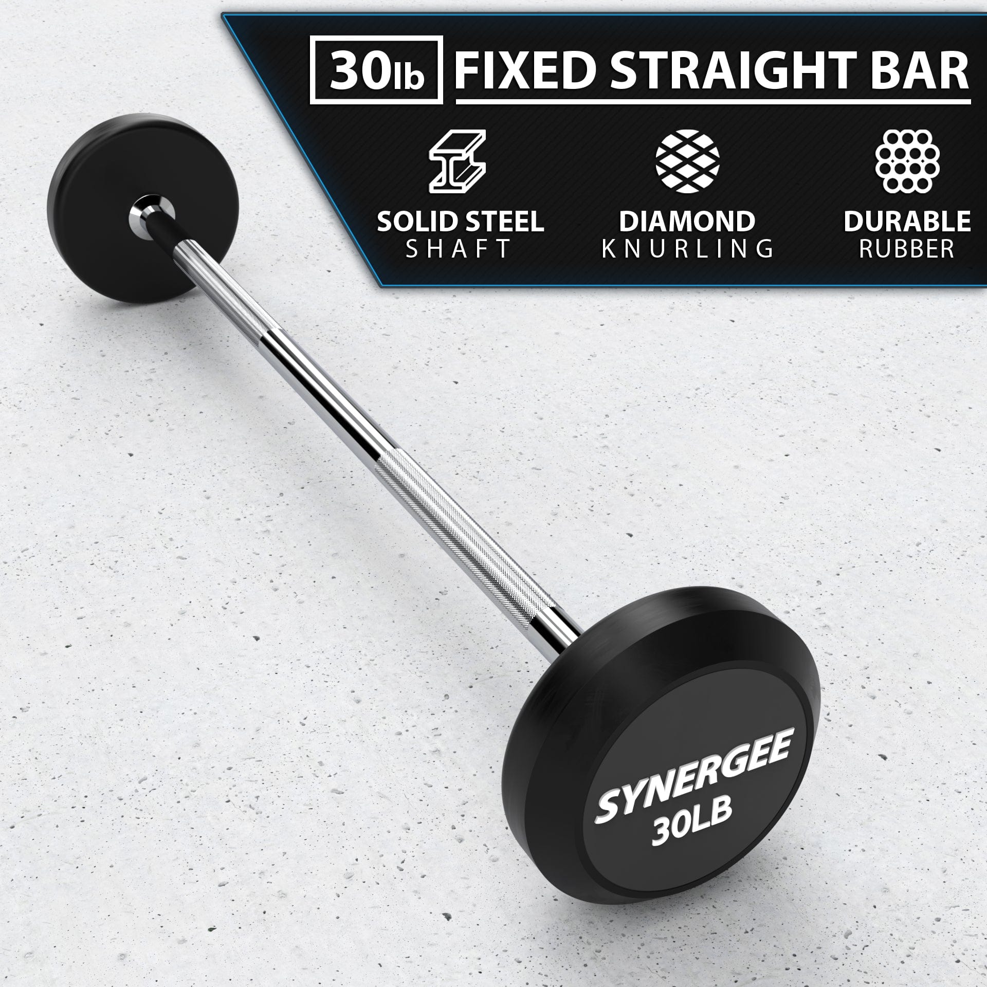 Synergee Fixed Barbell - Grit Grind Strength