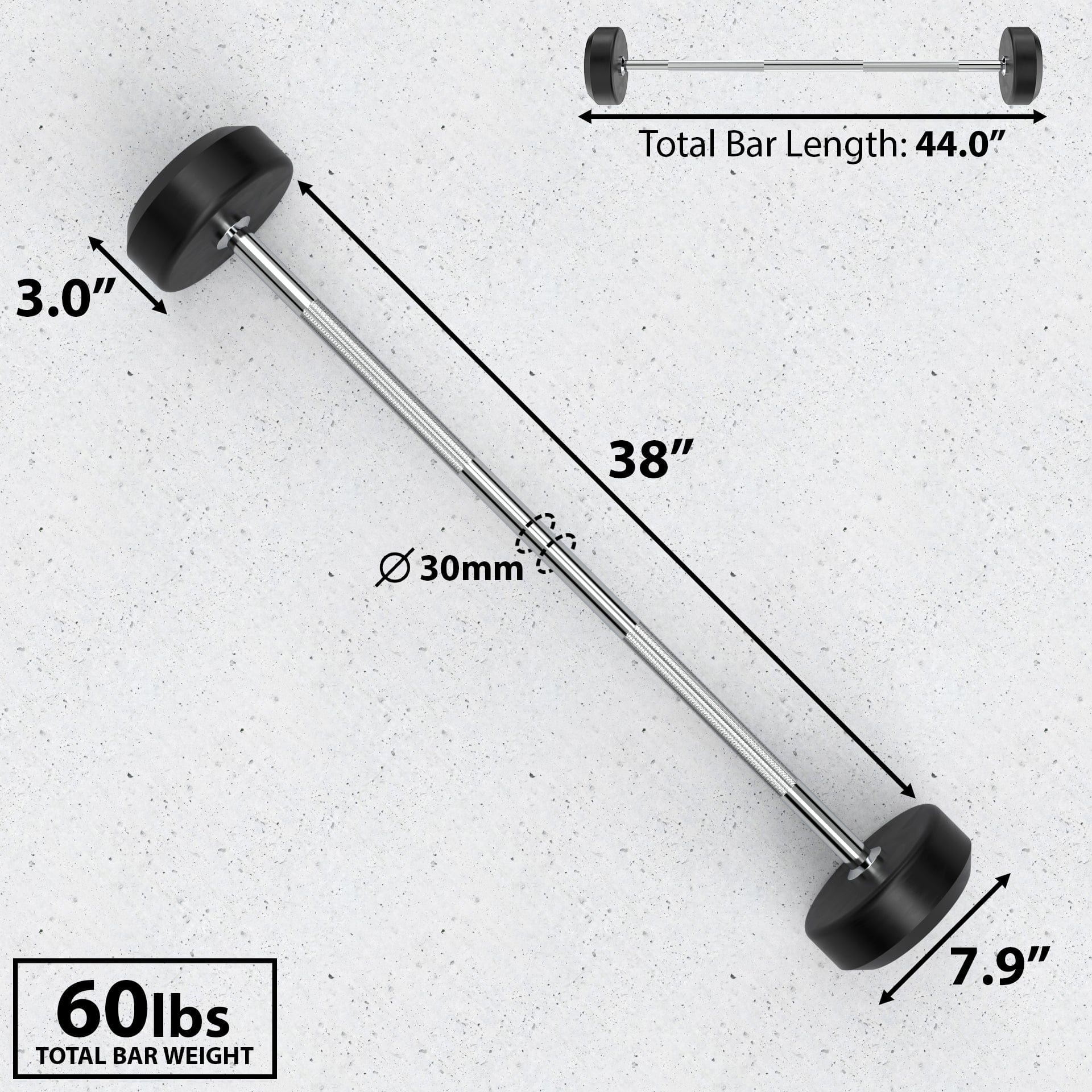 Synergee Fixed Barbell - Grit Grind Strength